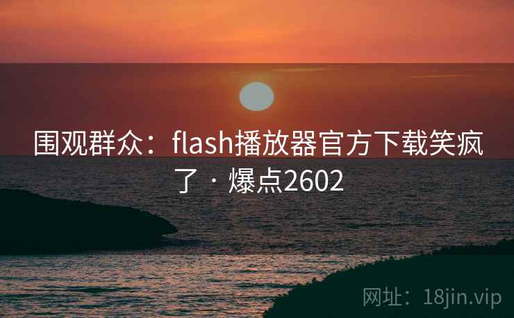 围观群众：flash播放器官方下载笑疯了 · 爆点2602